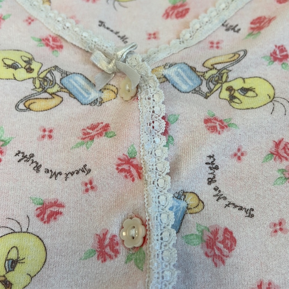 Vintage & Rare‎ Warner Brothers Looney Tunes Tweety Bird Pajama Set - Picture 4 of 11